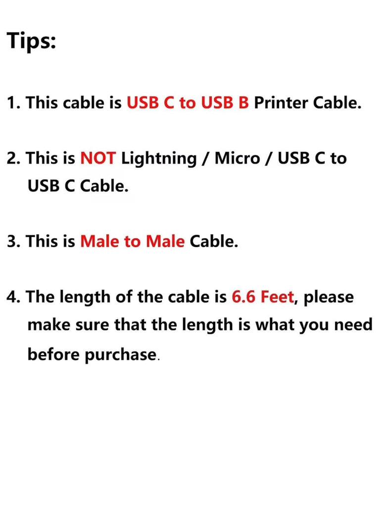 USB B to USB C Printer Cable 6.6FT, Type B to Type C Printer Cord for Macbook Pro, Air, MIDI Cable for Yamaha Casio Digital Piano, MIDI Keyboard, DJ Controller, DAC to Ipad - 2M, Black