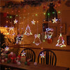 Christmas Window Lights, Pack Hanging Star Lights 8 Modes with Timer, LED Christmas Star Decorations Color Light String Star Moon Curtain Light