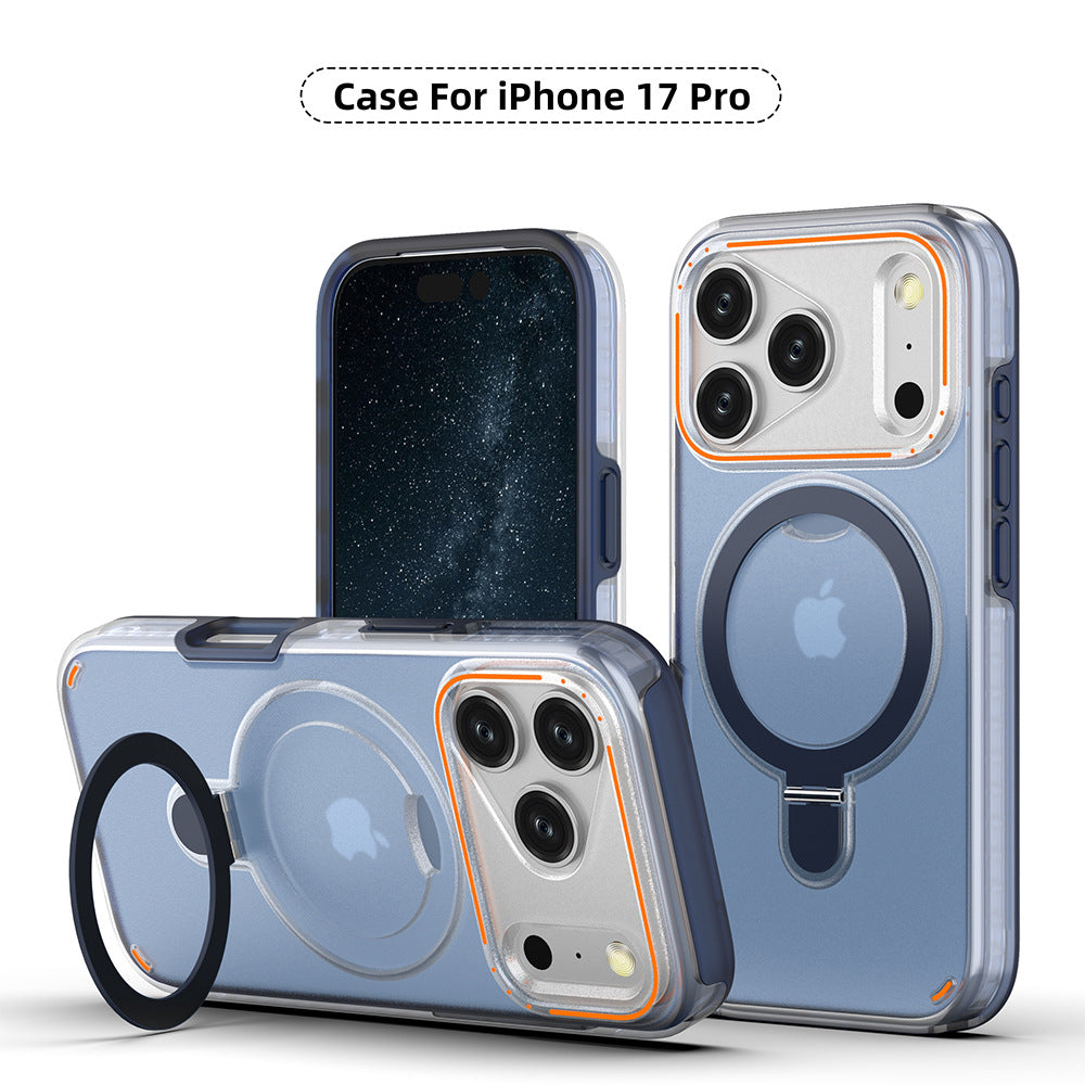 IPhone 17 Pro 17 Max Plus Shockproof Protection Cover Shell 360 Rotation Stand Holder Magnetic Matte Phone
