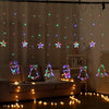 Christmas Curtain Lights with Warm White Lantern Creative Interior Decoration Light String LED