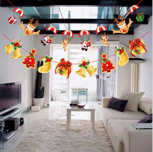 Christmas ornament cartoon hanging flag