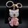 Cute Sweet Colorful Full Crystal Big Bear Key Chain Alloy Rhinestone Fashion Bag Accessories Keyring Jewelry Wholesale N9029