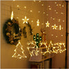 Christmas Curtain Lights with Warm White Lantern Creative Interior Decoration Light String LED