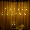 Christmas Curtain Lights with Warm White Lantern Creative Interior Decoration Light String LED