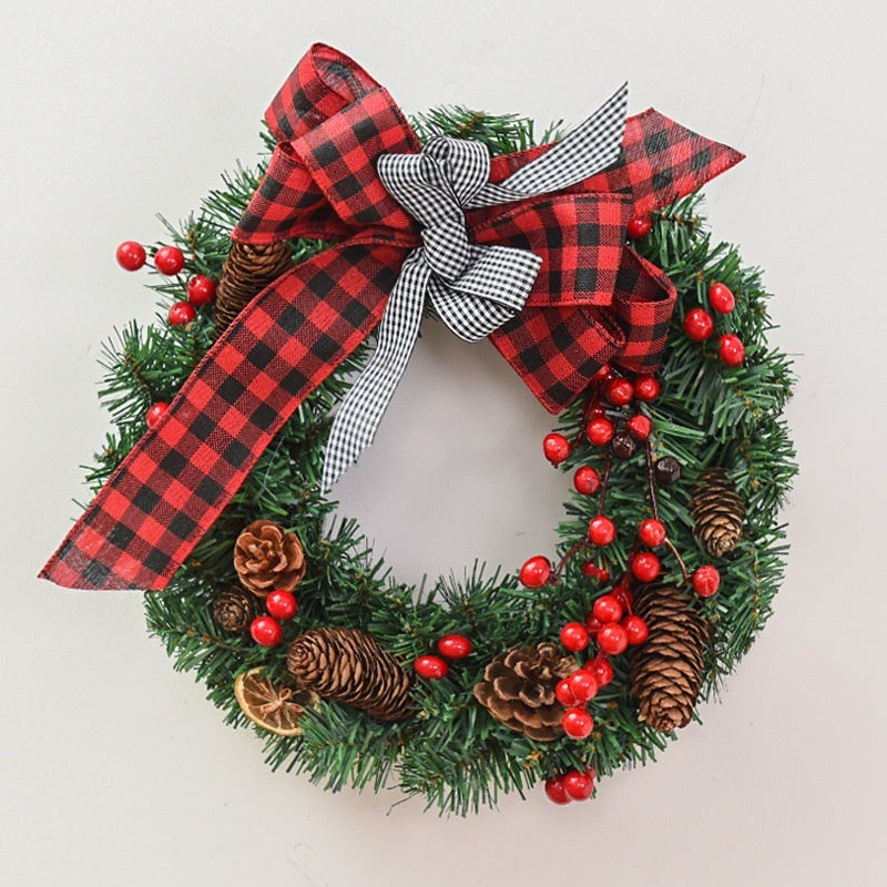 Holiday Garland Bow for Christmas – Door Hanging & Window Décor