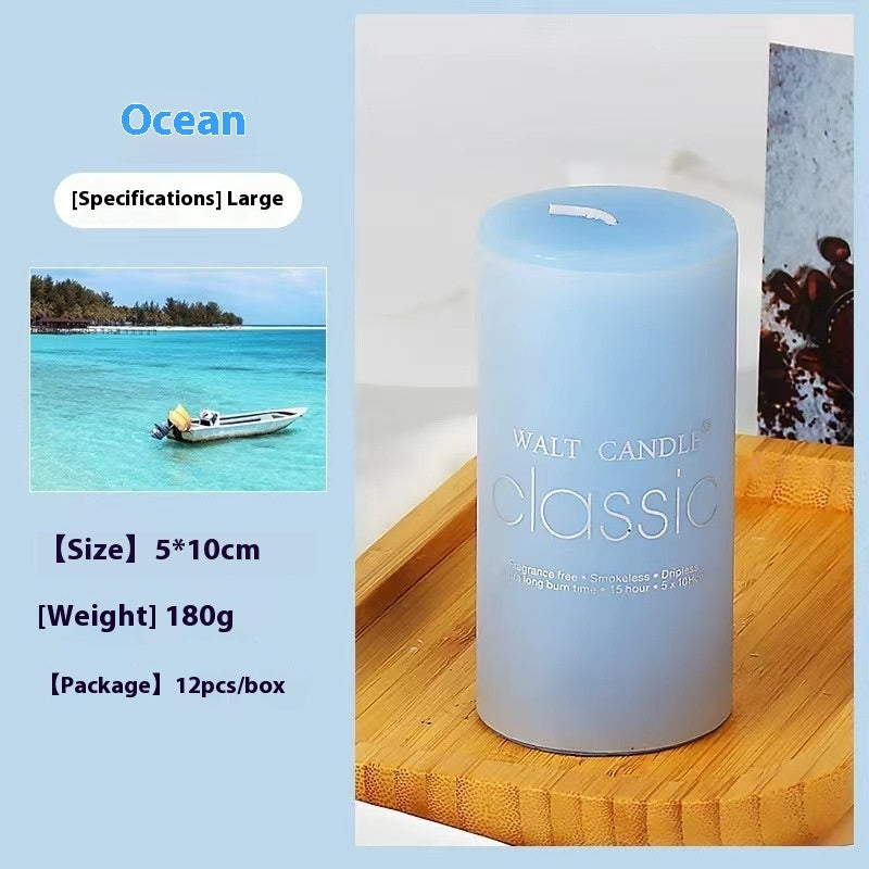 Cylindrical Color Aromatherapy Candle Brilliant Fragrance Candle Smokeless Candles